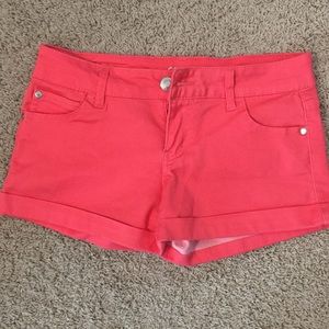 Pink cuff shorts